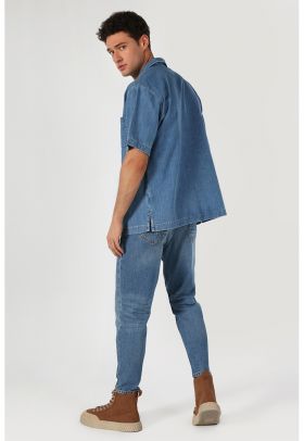 Blugi lejeri conici cu aspect decolorat Otto