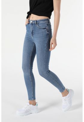 Blugi super slim fit cu talie inalta Diana