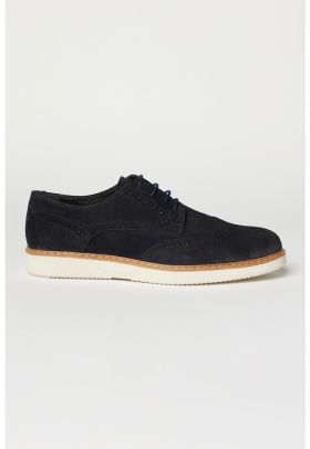 Pantofi Brogue de piele intoarsa