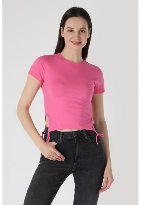 Tricou crop slim fit