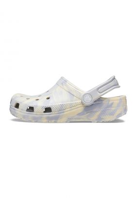 Saboti slingback de cauciuc cu imprimeu abstract
