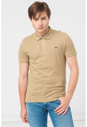 Tricou polo slim fit din material pique