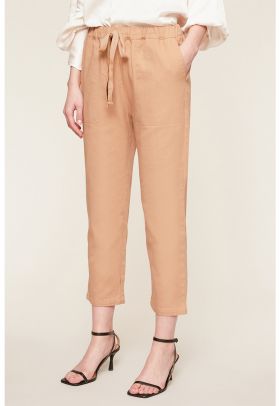 Pantaloni chino crop de bumbac