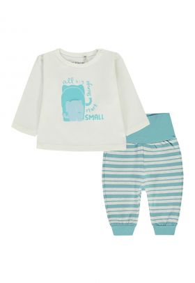 Set de bluza si pantaloni cu imprimeu