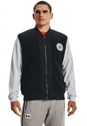 Jacheta bomber din material fleece pentru fitness Rival Alma Mater