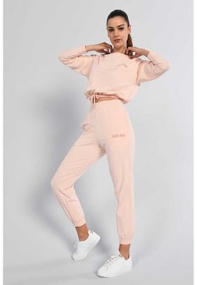 Pantaloni sport regular fit cu logo Aisha