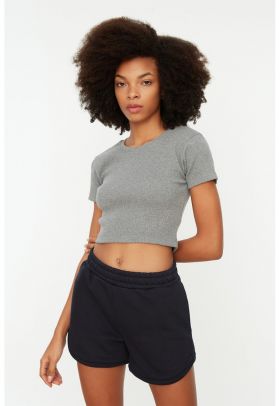 Tricou crop striat