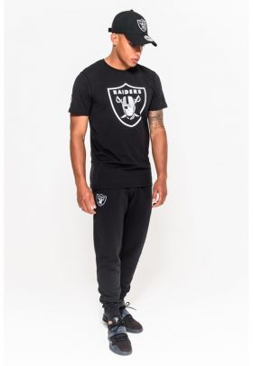 Tricou cu decolteu la baza gatului si logo Oakland Raiders