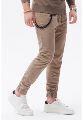 Pantaloni jogger conici cu snur de ajustare