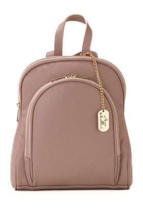 Rucsac din piele cu buzunar frontal Breta