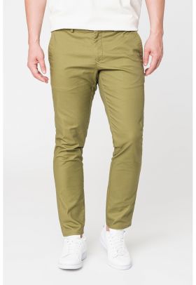 Pantaloni chino slim fit cu talie medie Hallden