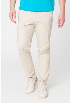 Pantaloni chino slim fit cu talie medie Hallden