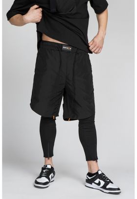 Pantaloni cu snur de ajustare si model 2in1