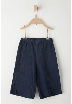 Pantaloni de bumbac cu aspect sifonat