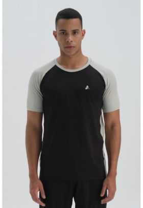 Tricou slim fit colorblock