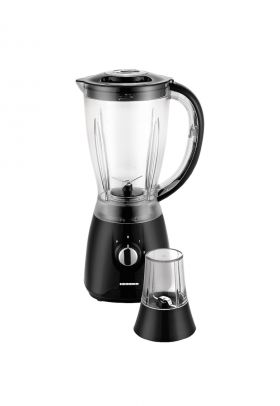 Blender de masa - 500W - 2 Viteze + Pulse - Bol 1.5L - Rasnita - Negru