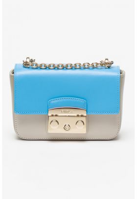 Geanta crossbody de piele cu model colorblock Metropolis