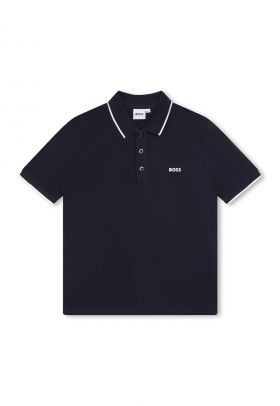 Tricou polo cu imprimeu logo discret