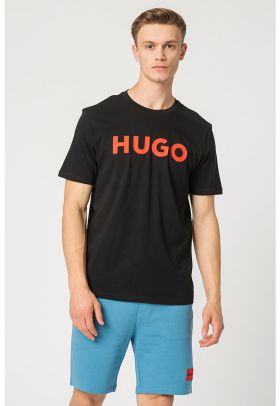 Tricou regular fit cu logo contrastant Dulivio