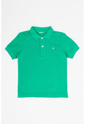 Tricou polo din pique cu logo