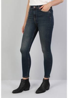 Blugi slim fit crop