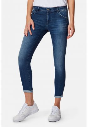 Blugi super skinny cu aspect decolorat Lexi