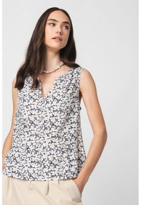 Bluza fara maneci cu decolteu in V
