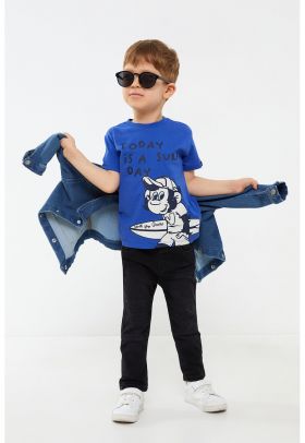 Blugi slim fit cu model cu 5 buzunare