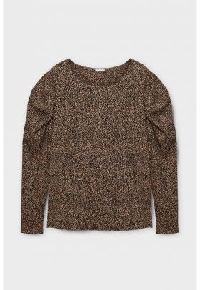 Bluza cu model si maneci bufante