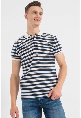 Tricou polo cu model in dungi