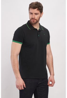 Tricou polo cu terminatii contrastante