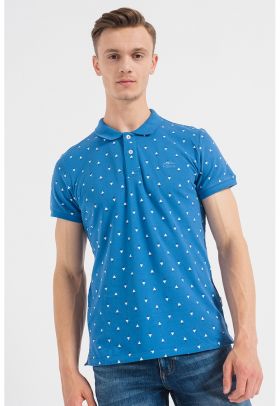 Tricou polo din bumbac cu model