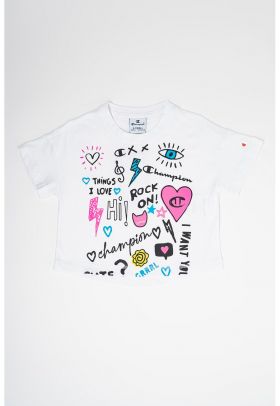 Tricou din bumbac cu imprimeu Graffiti