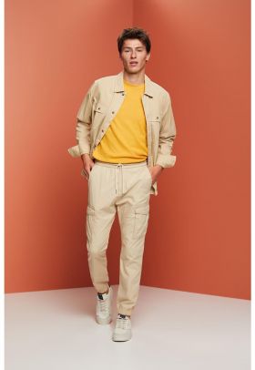 Pantaloni cargo cu model uni