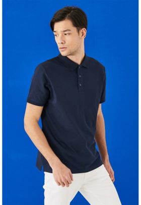 Tricou polo slim fit de bumbac