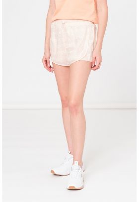 Pantaloni scurti cu snur de ajustare si imprimeu logo pentru fitness