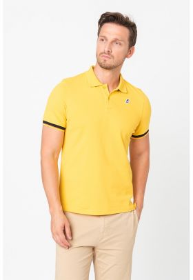 Tricou polo slim fit cu margini contrastante Vincent