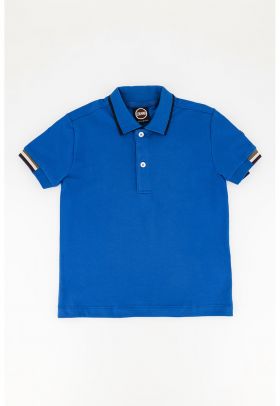 Tricou polo cu terminatii contrastante