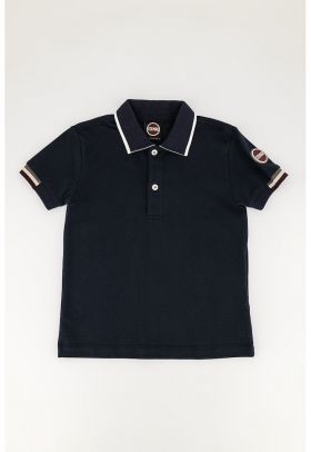 Tricou polo cu terminatii contrastante