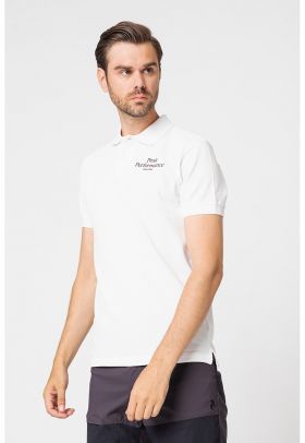 Tricou polo din pique cu logo brodat