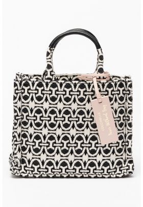Geanta crossbody din material jacquard Never Without
