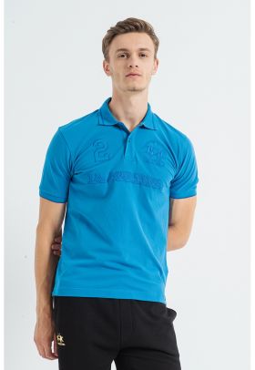 Tricou polo regular fit cu logo brodat