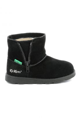 Cizme low-top din piele intoarsa fara inchidere