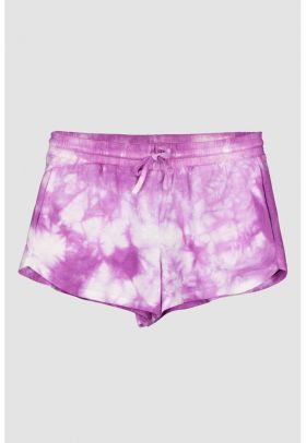 Pantaloni scurti cu imprimeu tie-dye si buzunare laterale