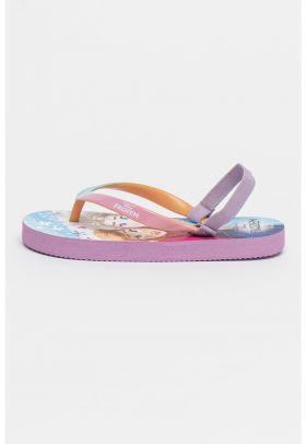 Papuci flip-flop cu imprimeu cu tematica Frozen