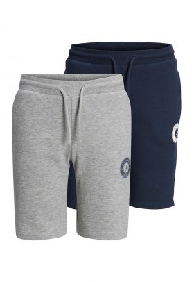 Set de pantaloni scurti cu snur si imprimeu logo discret - 2 perechi