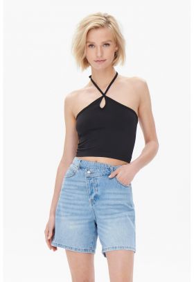 Top halter crop