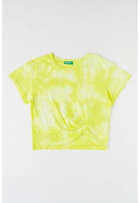 Tricou de bumbac cu imprimeu tie-dye