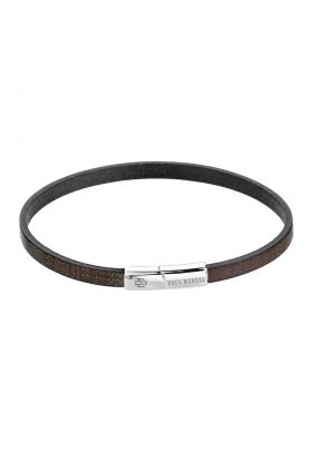Bratara de piele cu logo stantat