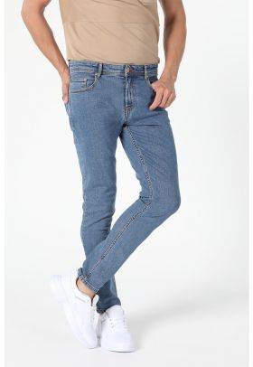 Blugi slim fit cu talie joasa